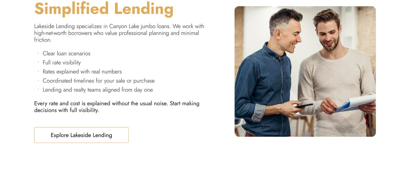 Lending services section